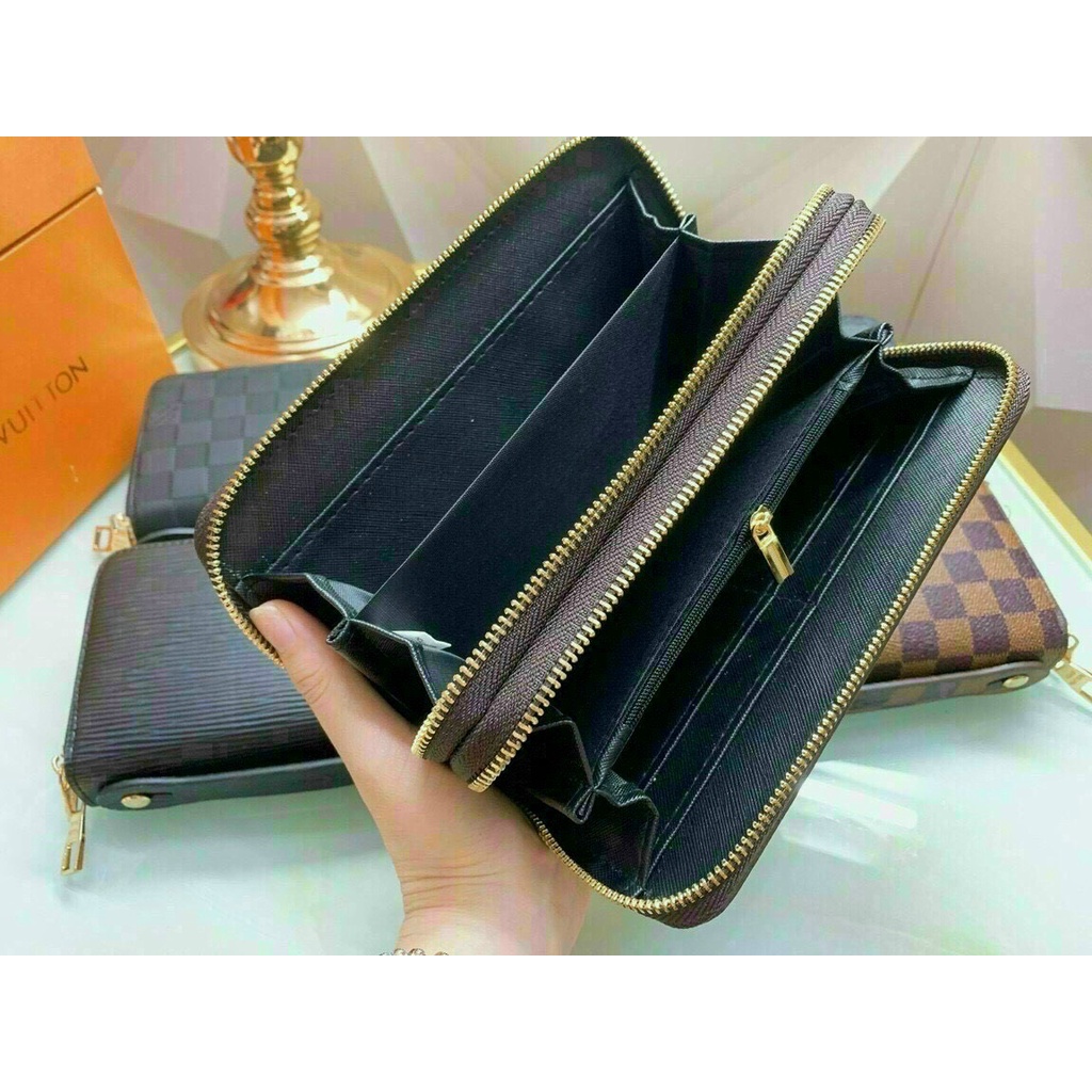 Ví Cầm Tay LV Nhiều Ngăn 2 khóa cao cấp full box