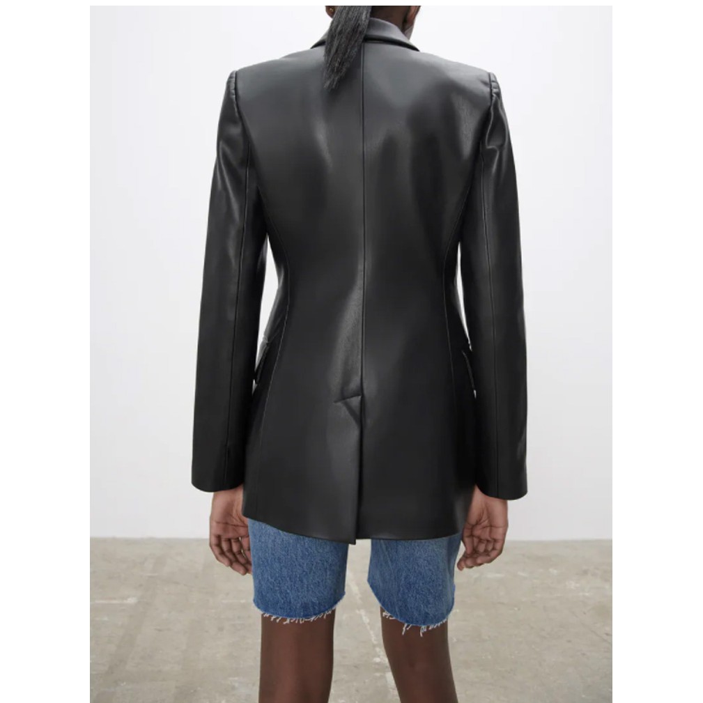 ÁO KHOÁC BLAZER DA ZARA XUẤT DƯ TUỒN MAY CHIẾT EO MÀU ĐEN - 4432/736