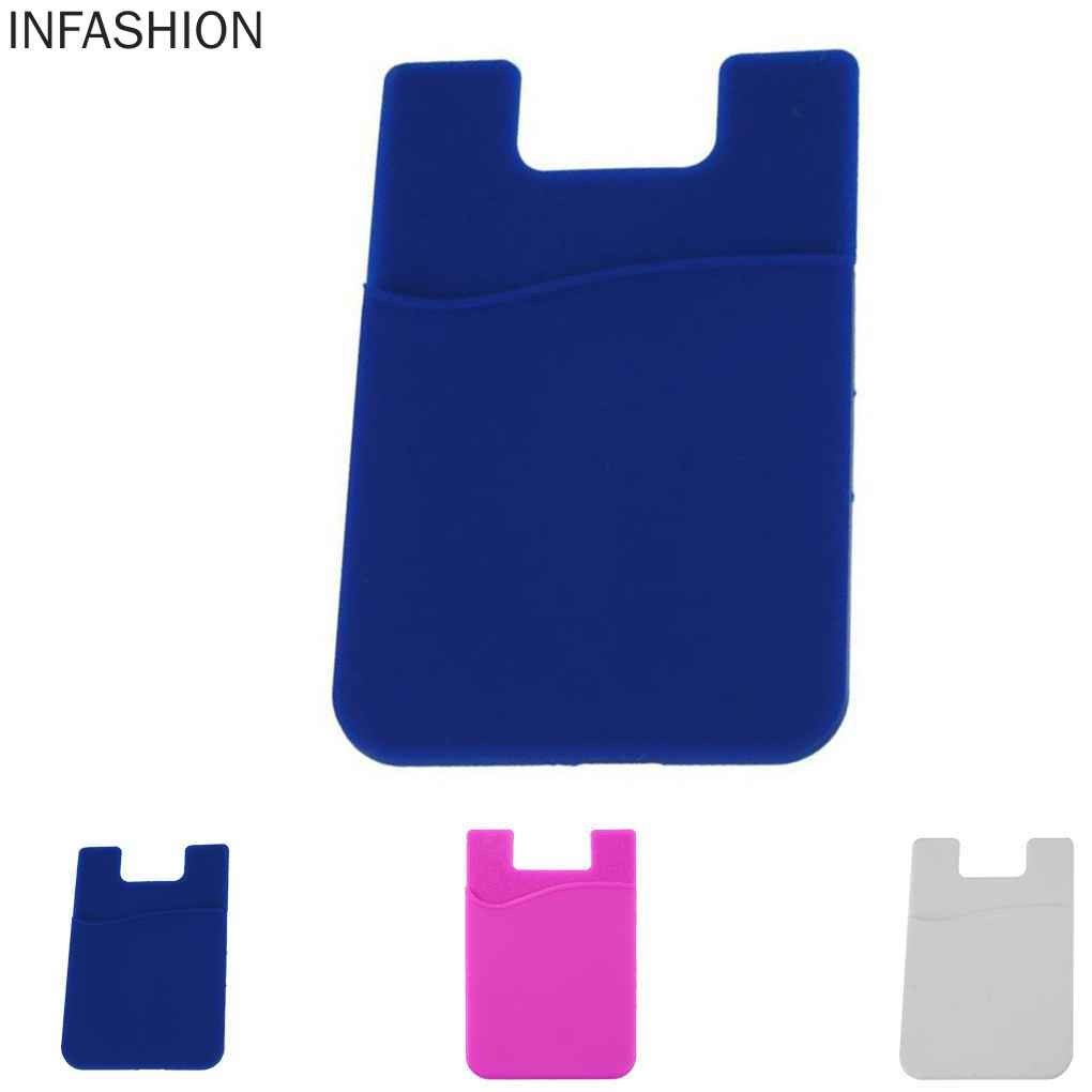Túi Đựng Thẻ Sticker Dán Chất Liệu Silicon Nhiều Màu Tùy Chọn Tiện Dụng