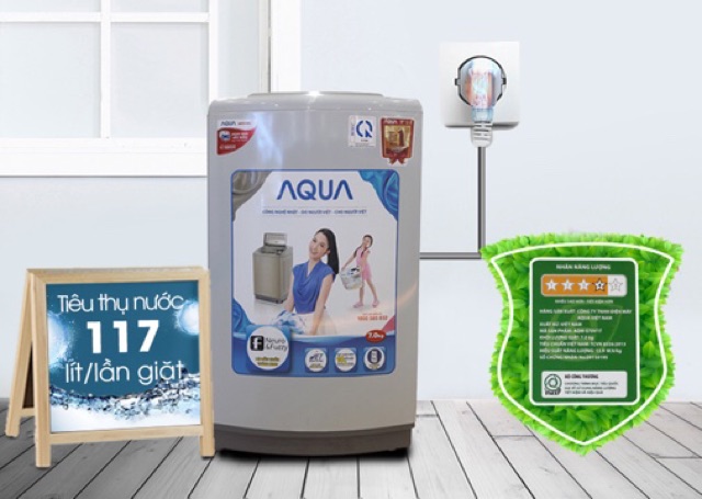 Máy Giặt AQUA 7.2 Kg AQW-S72CT, H2 (Miễn phí giao tại HCM-ngoài tỉnh liên hệ shop)