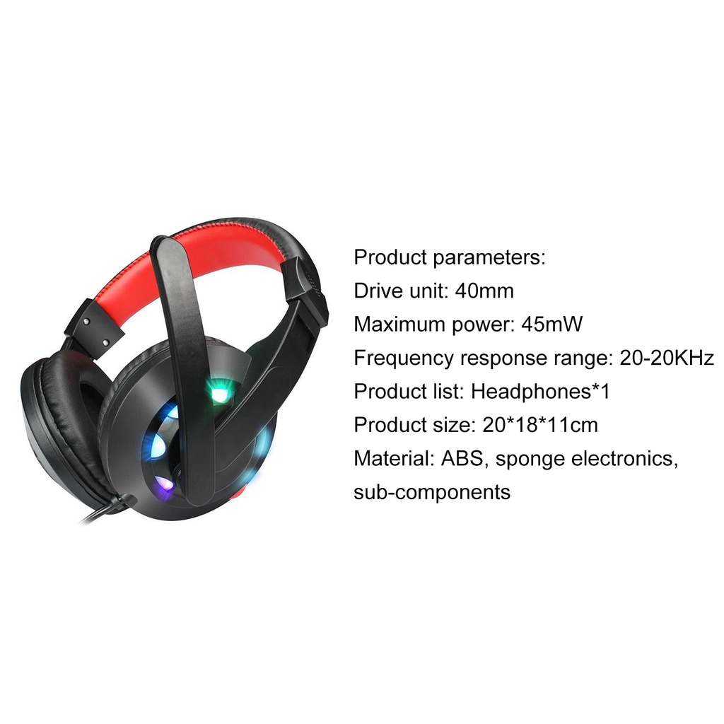 Tai nghe chơi game mini có dây A65 phát sáng cho máy tính