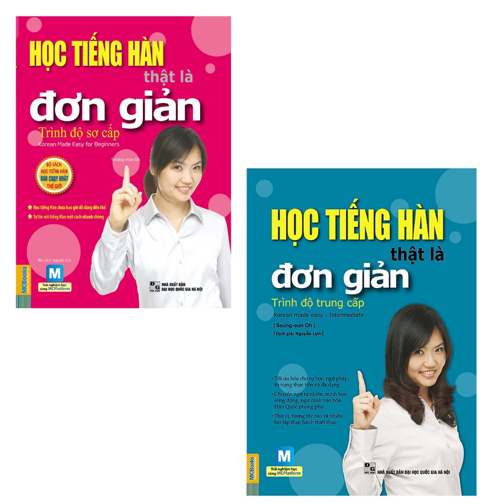 Sách - Combo Học tiếng Hàn thật là đơn giản trình độ sơ cấp + Học tiếng Hàn thật là đơn giản trình độ trung cấp