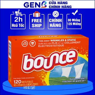 Giấy thơm quần áo bounce mĩ nguyên hộp 80/120 tờ chính hãng - giấy ủ sấy thơm bounce mỹ quần áo để tủ genb
