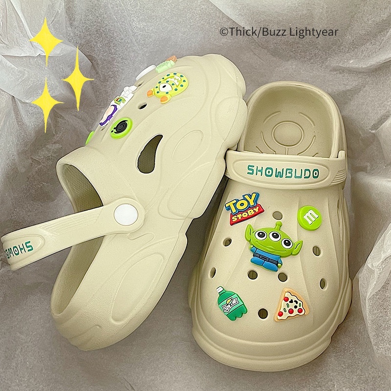 Dép cross mã DINOS Tặng kèm tích - Dép bánh mì độn đế đi chơi