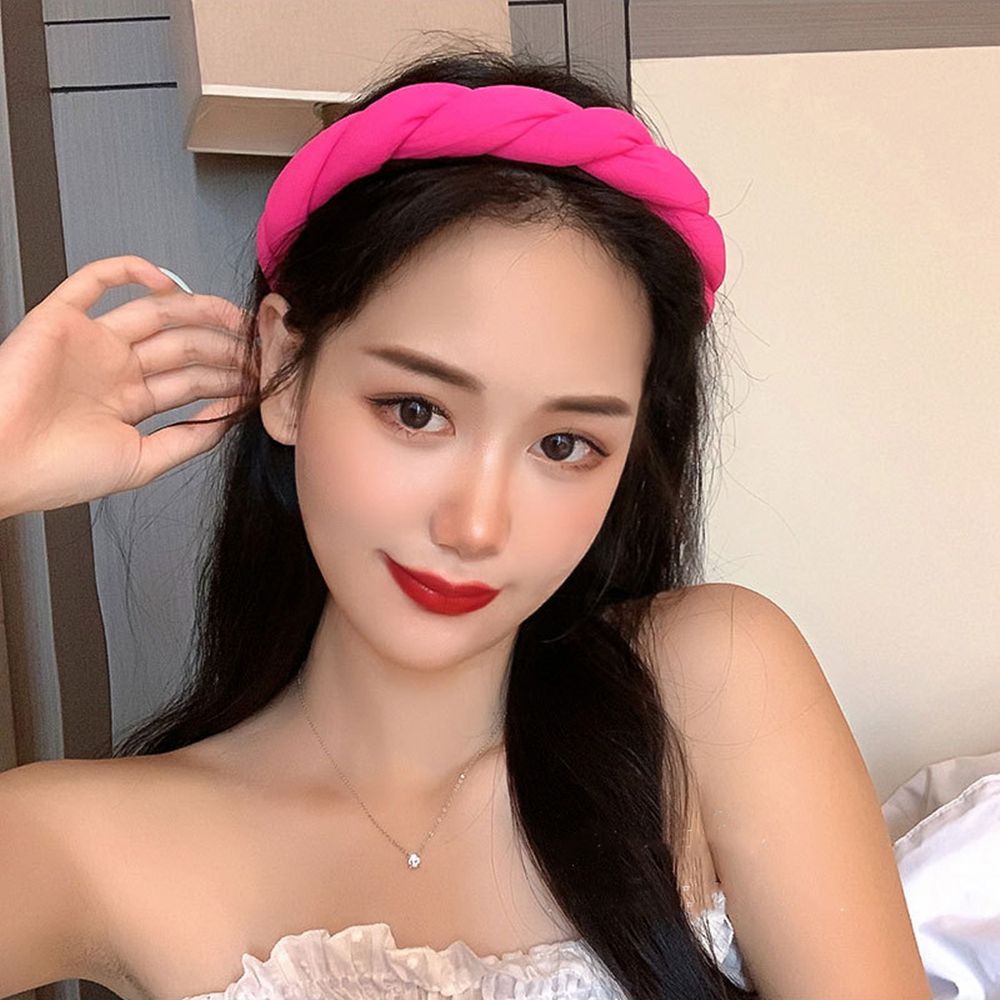 Băng đô xốp xoắn ốc nhiều màu thời trang thanh lịch cho nữ