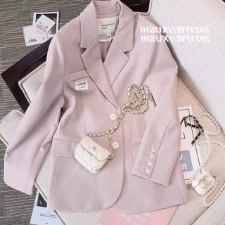 Áo blazer 2 lớp màu pastel