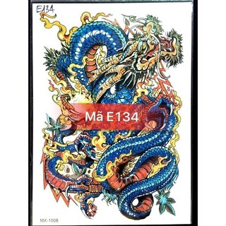 Hình Xăm Dán Rồng Màu E134