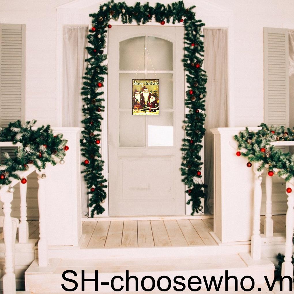 Phụ Kiện Trang Trí Giáng Sinh / Năm Mới 2022 Bằng Gỗ Tự Nhiên Navidad 2021