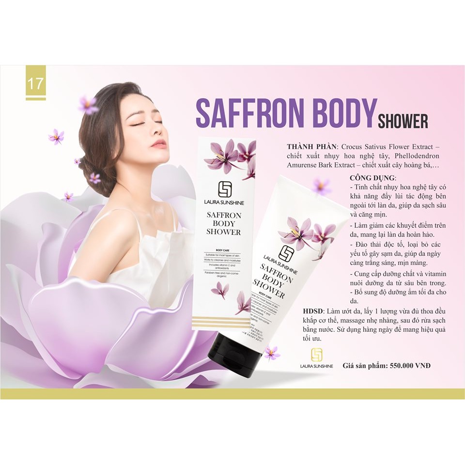 SỮA TẮM NHỤY HOA NGHỆ TÂY - LAURA SUNSHINE SAFFRON BODY SHOWER