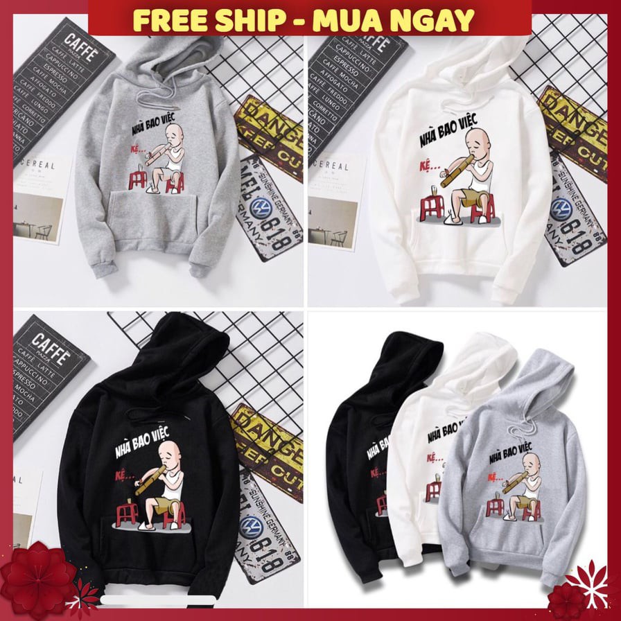 ÁO HOODIE NAM ❤️FREESHIP❤️❤️ĐỔI TRẢ HÀNG NẾU KO VỪA Ý ❤️  VẢI NỈ NHIỀU MÀU ( NHÀ BAO VIỆC ) FREE SIZE DƯỚI 65KG | BigBuy360 - bigbuy360.vn