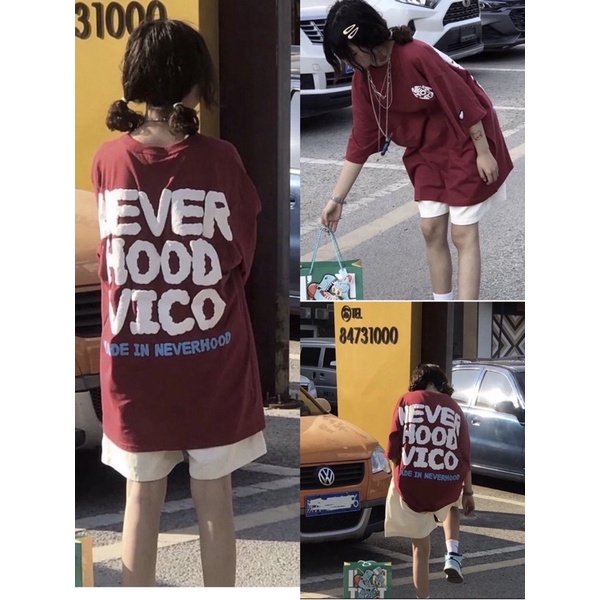 🌸 Set đồ mặc hè form rộng, quần short kèm áo phông đỏ in hình cá tính Ulzzang 🌸