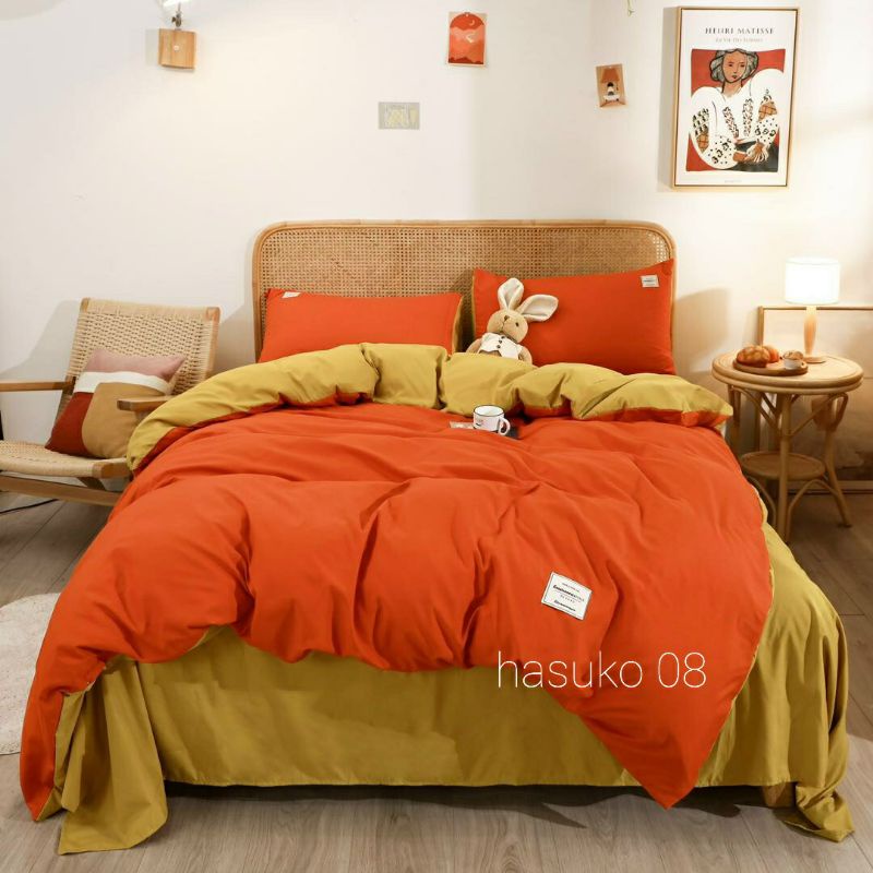 Bộ Vỏ Chăn Ga Gối Cotton Đũi tici Mẫu Mới Nhất 2021