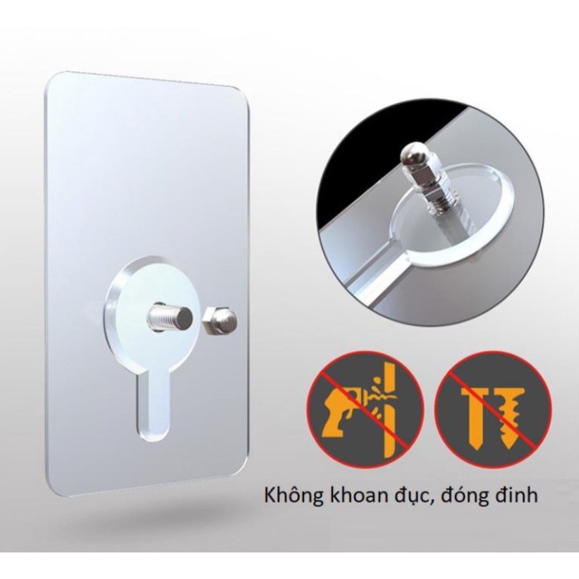 Miếng Dán Tường Kèm Ốc Vít Để Treo Đồ/ Gắn Giá, Kệ/ Dán Thanh Chắn Giường Chịu Lực Không Cần Khoan Tường DT32