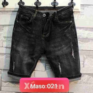 Quần short jean nam đen cao cấp 021