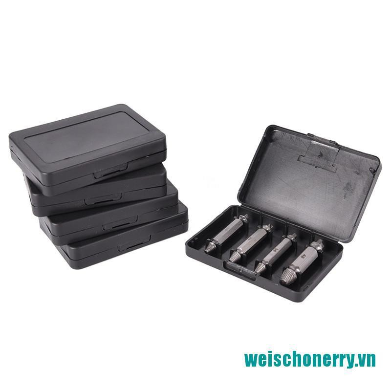 Weischoenrry◑4 Mũi Khoan Tốc Độ Cao Kèm Hộp Đựng