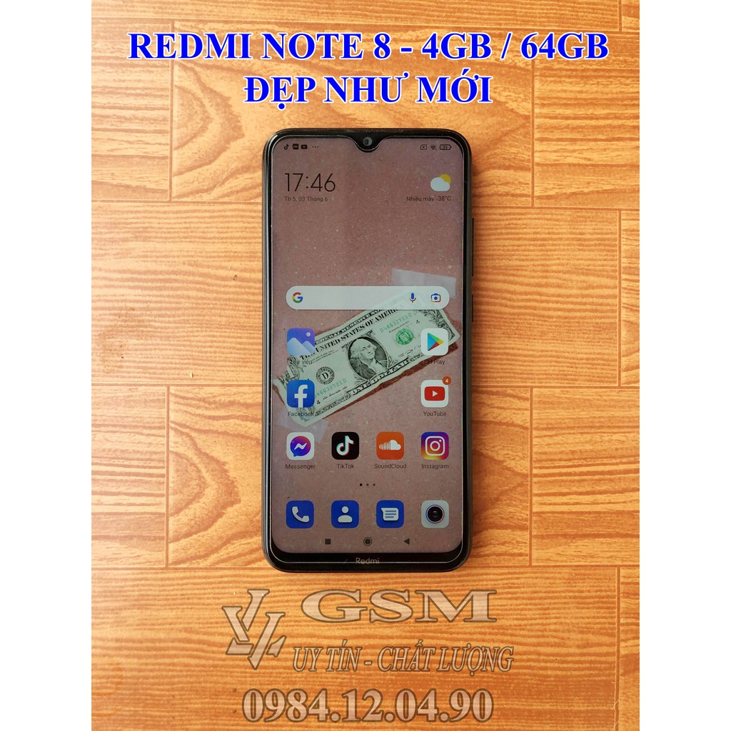 ĐIỆN THOẠI XIAOMI REDMI NOTE 8 - 4GB / 64GB CHÍNH HÃNG