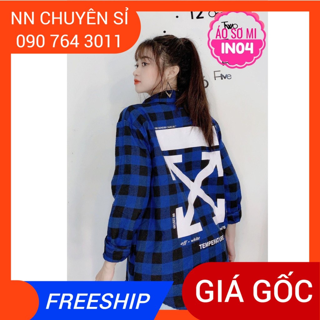 ÁO SƠ MI CARO TAY DÀI ⚡FREESHIP⚡100% ẢNH THẬT⚡ ÁO SƠ MI UNISEX ⚡ ÁO SƠ MI KẺ CARO TAY DÀI ⚡ ÁO SƠ MI OFF WHITE