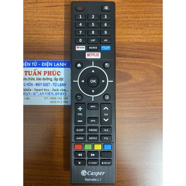 Remote điều khiển Tivi Casper Chính Hãng