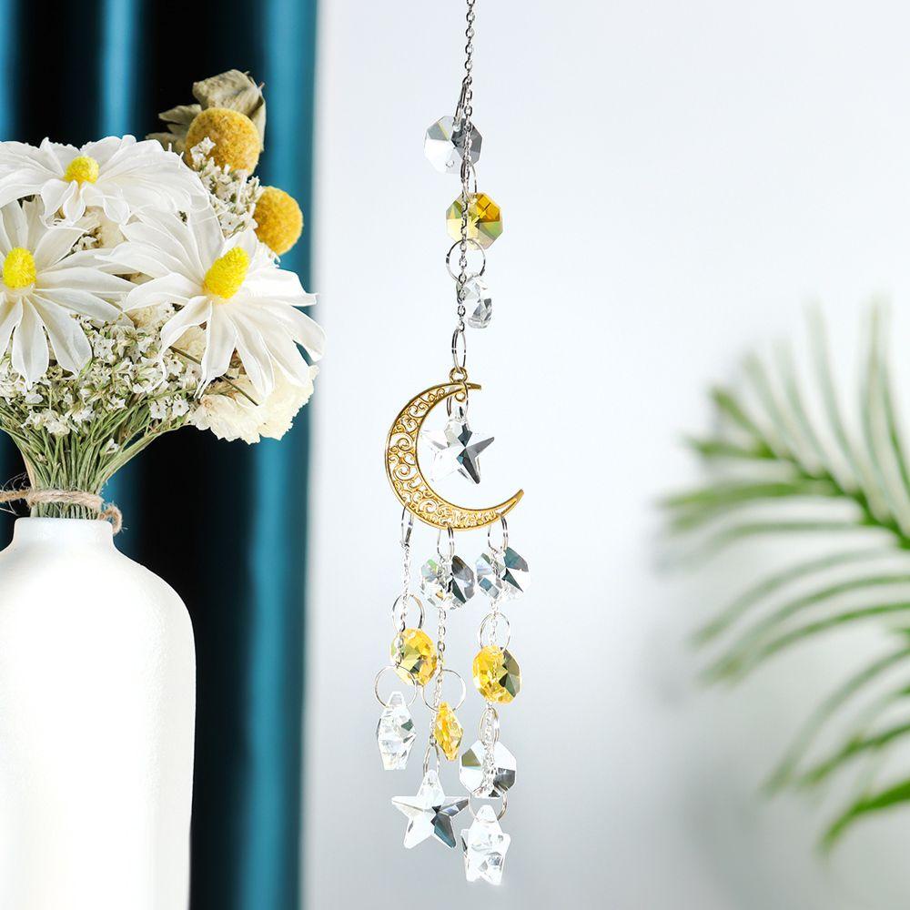 CONOPERY Dreamcatcher Treo Trang Trí Nhà Cửa Họa Tiết Cầu Vồng/ Mặt Trăng/ Mặt Trời Độc Đáo|Chuông Gió