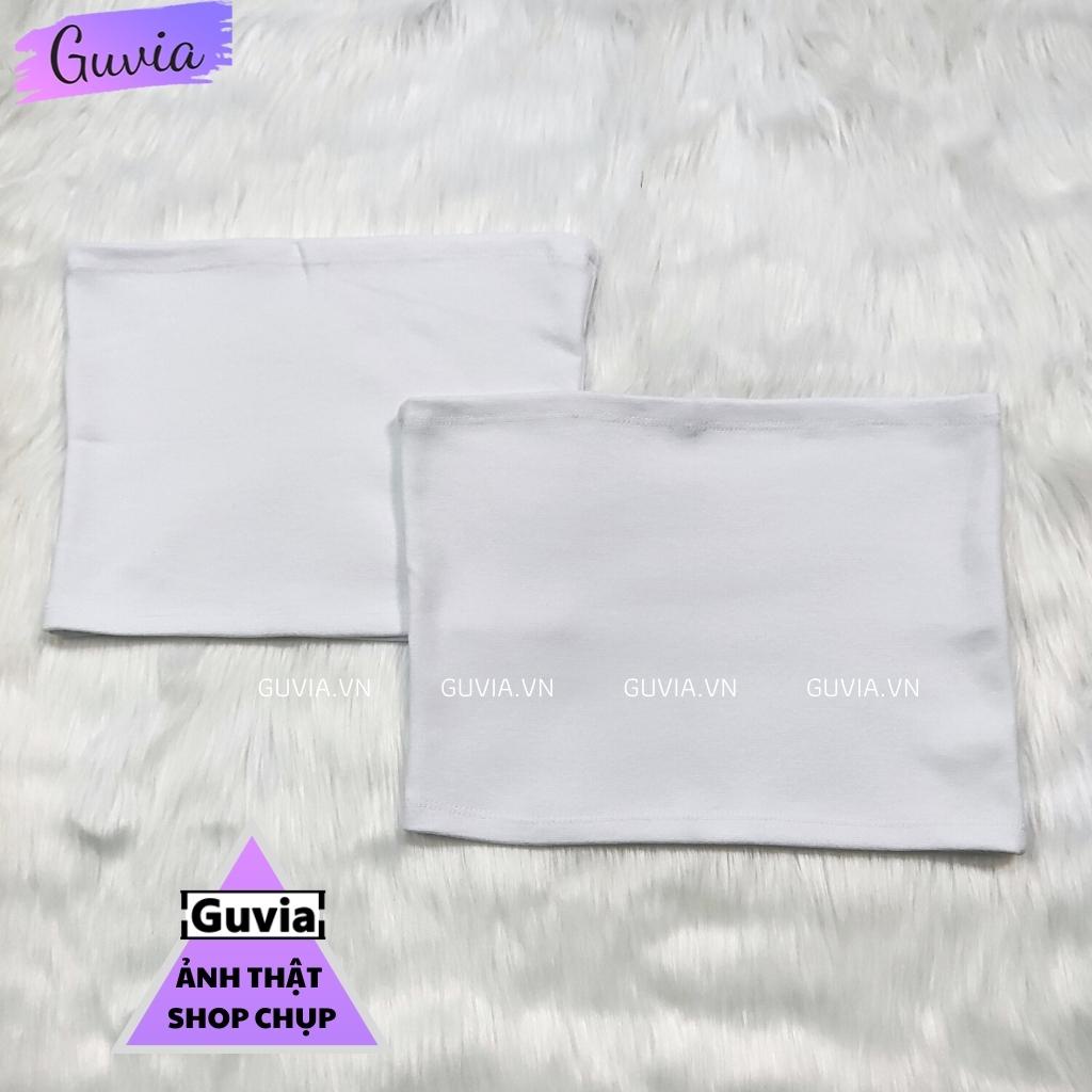 Áo ỐNG trơn không dây basic nữ, Áo kiểu thun cotton co giãn không mút ngực GUVIA