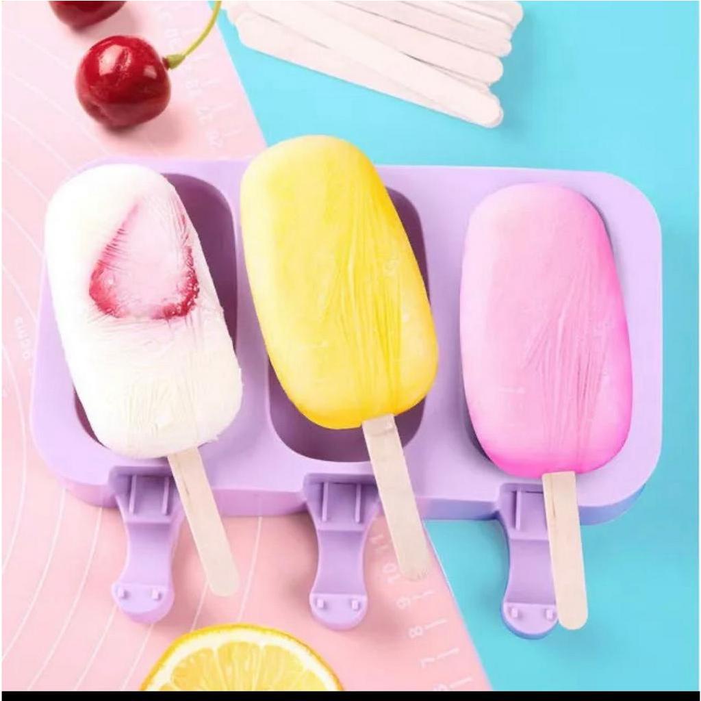 Khuôn silicon làm kem trơn - Khuôn 3 kem