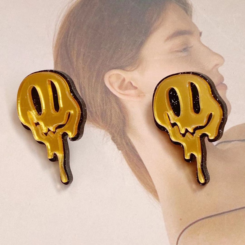 Bông Tai Hình Mặt Cười Phong Cách Gothic Thời Trang Cho Nữ