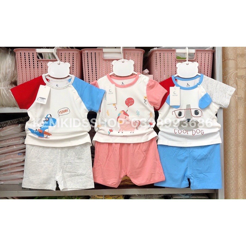 Moon 2022 -Bộ cộc Moon chất peptit cotton siêu mềm bộ quần áo cho bé trai bé gái