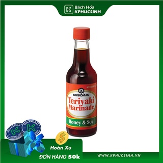 Sốt tẩm ướp teriyaki mật ong & nước tương hiệu kikkoman 250ml