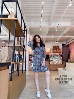 Đầm Caro Cột Ep Siêu Xinh