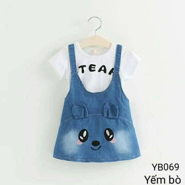 Set Yếm bò cho bé gái ( 2 món)