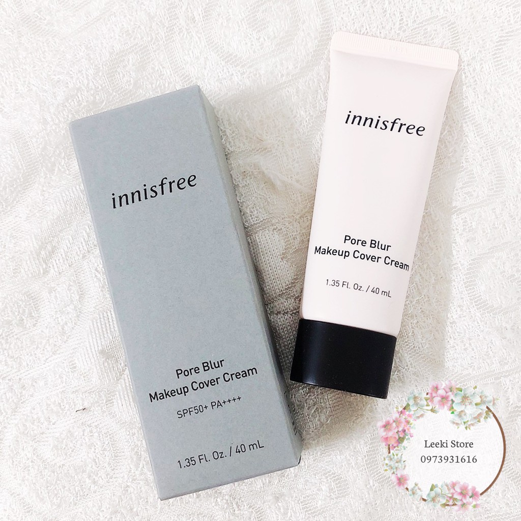 Kem Nền Che Phủ Hoàn Hảo Innisfree Pore Blur Makeup Cover Cream SPF50+ PA++++