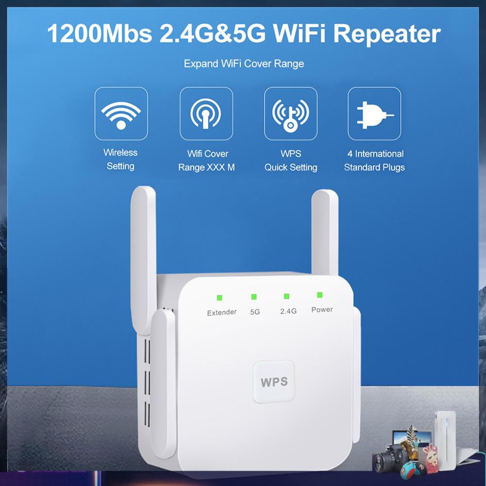 Bộ Khuếch Đại Tín Hiệu Wifi 4-antenna 2.4ghz 5.8ghz 1200mbps | BigBuy360 - bigbuy360.vn