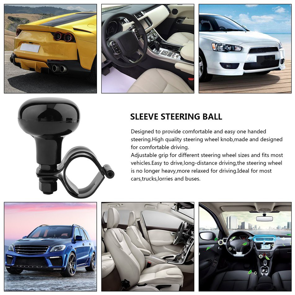 [atn]  Car Steering Wheel Power Handle Ball Hand Control Car Grip Knob Turning Helper