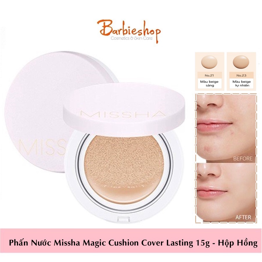 Phấn Nước Missha Magic Cushion Cover Lasting 15g - Hộp Hồng