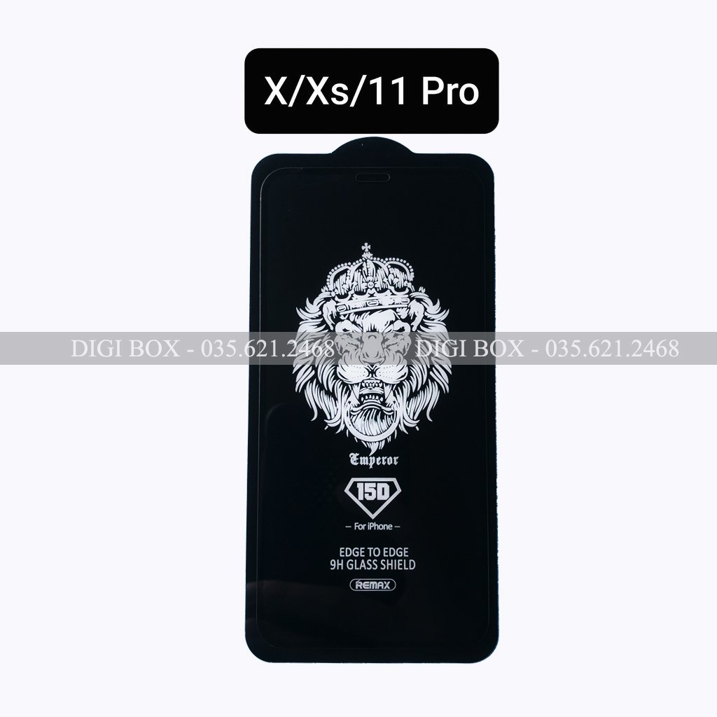 Kính Cường lực Full Màn IP REMAX 7/7plus/x/xs max/11/11 promax/12/12 promax Digibox