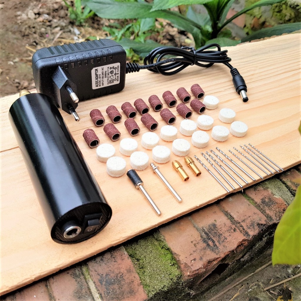 MÁY MÀI MINI CẦM TAY SIÊU MẠNH KÈM 44 CHI TIẾT KHOAN MÀI ĐÁNH BÓNG