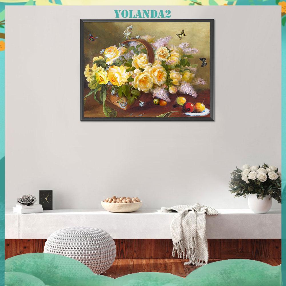 Tranh Thêu Chữ Thập DIY 11CT Hình Hoa Tử Đinh Hương