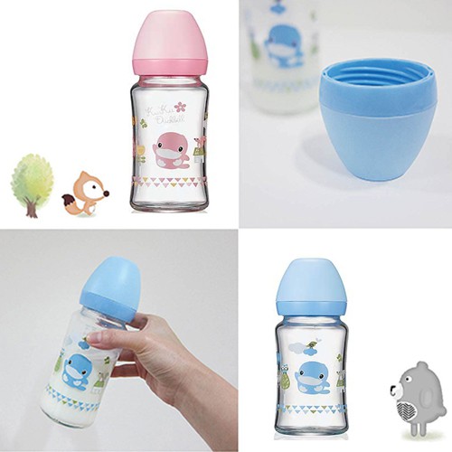 Bình sữa thủy tinh cổ rộng kuku ku5865 240ml