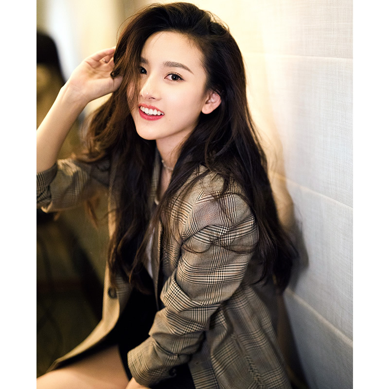 Áo Khoác Blazer Kẻ Sọc Vuông Thời Trang Hàn Quốc 2020 Cho Nữ