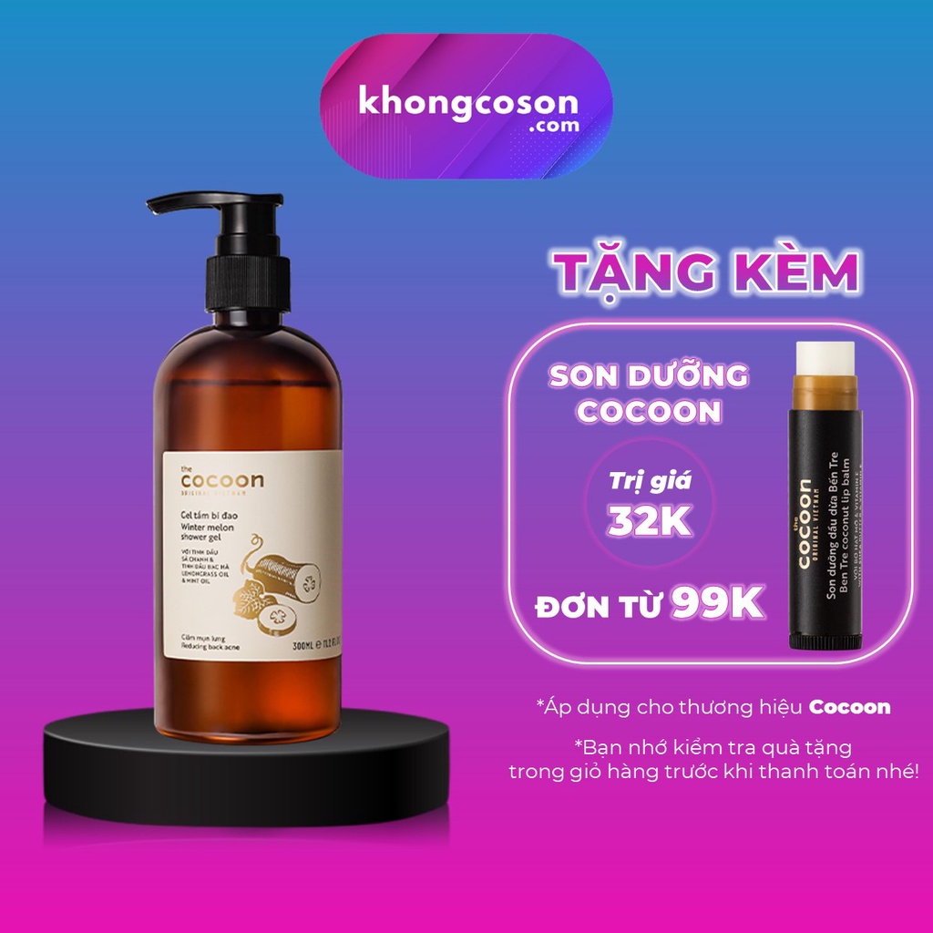 Gel Tắm Bí Đao Cocoon 300ml - Khongcoson