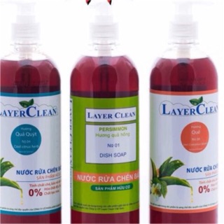 Comboo 4 nước rửa bát hữu cơ layer clean 800ml