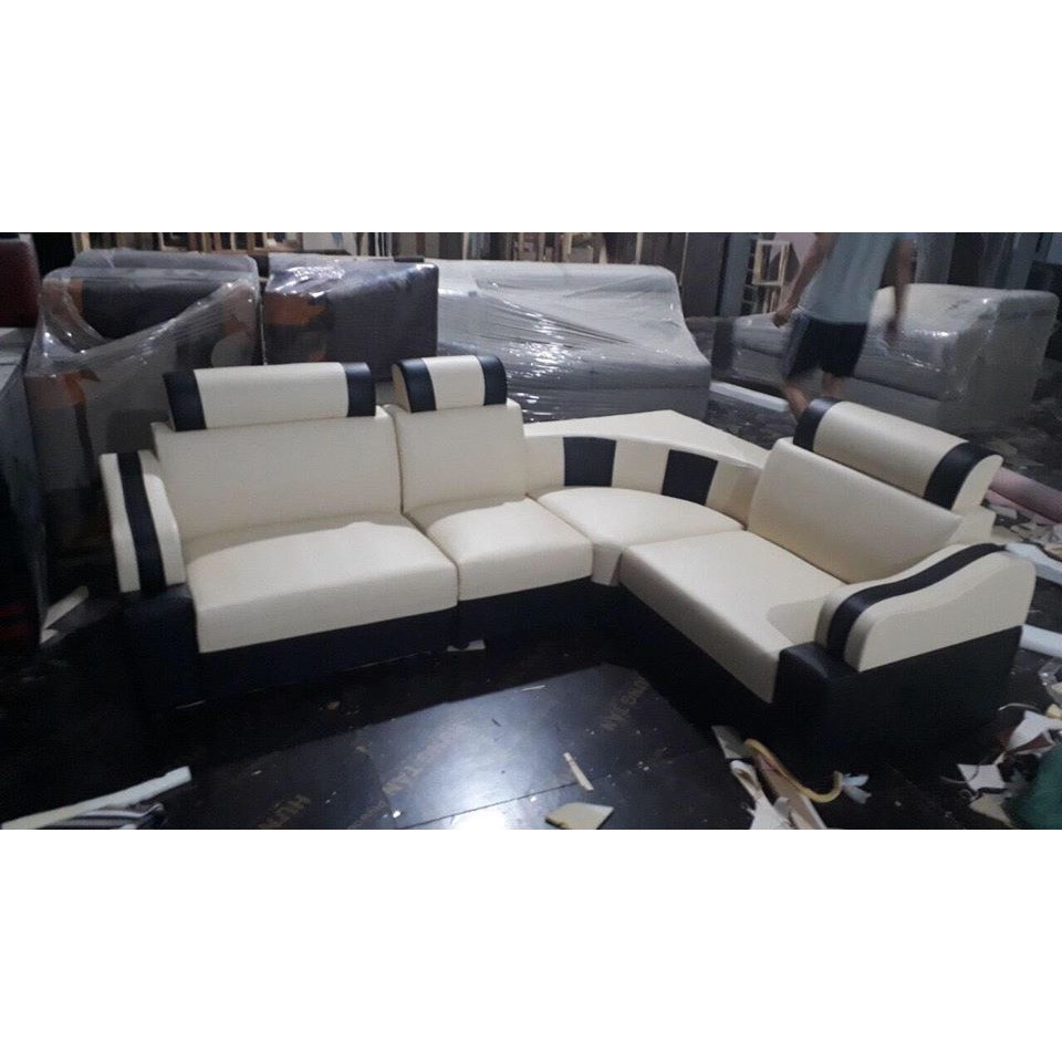 Sofa góc rẻ đẹp tặng kèm bàn + 2 đôn