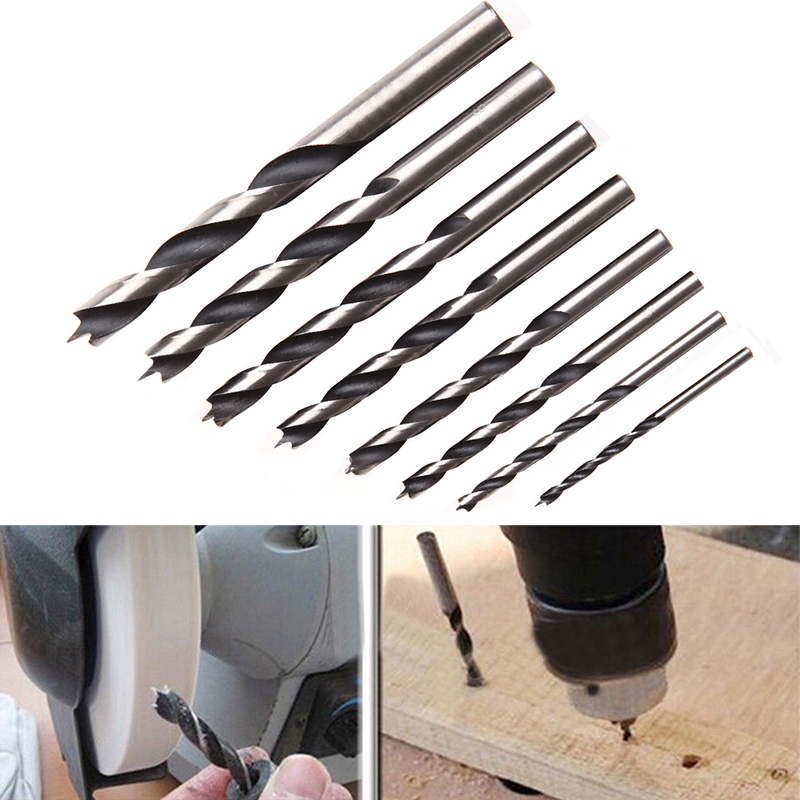 Bộ 8 Mũi Khoan HSS Kích Thước 3MM-10MM Chuyên Dụng Cho Chế Biến Gỗ / Kim Loại Mới