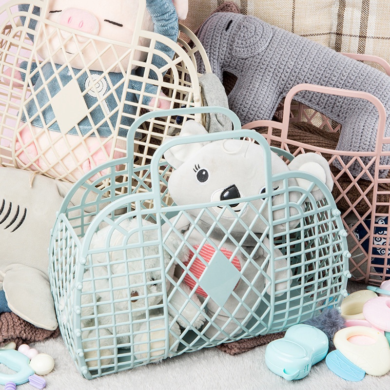 Giỏ Mua Sắm Bằng Nhựa Có Thể Gấp Gọn Tiện Lợi Dễ Sử Dụng