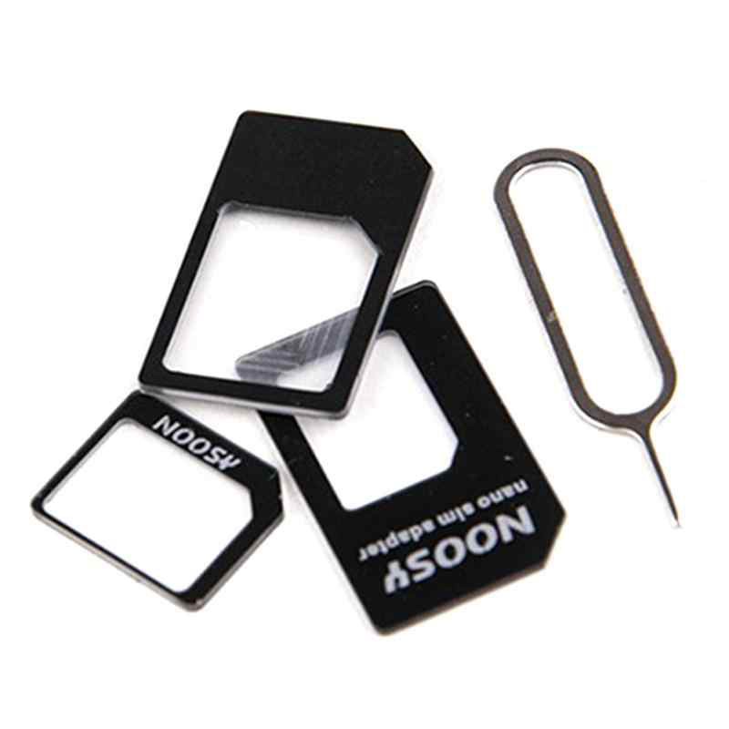 Bộ SIM Card Adapter 4 trong 1 Nano Micro SIM Adapter Bộ Dụng Cụ Sim