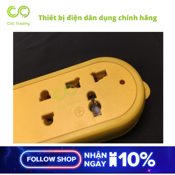 Ổ Cắm Điện Gongniu 3 Ổ Đa Năng Công Suất Lớn 4000W Chống Va Đập Siêu Chịu Tải (C4D) Chính Hãng