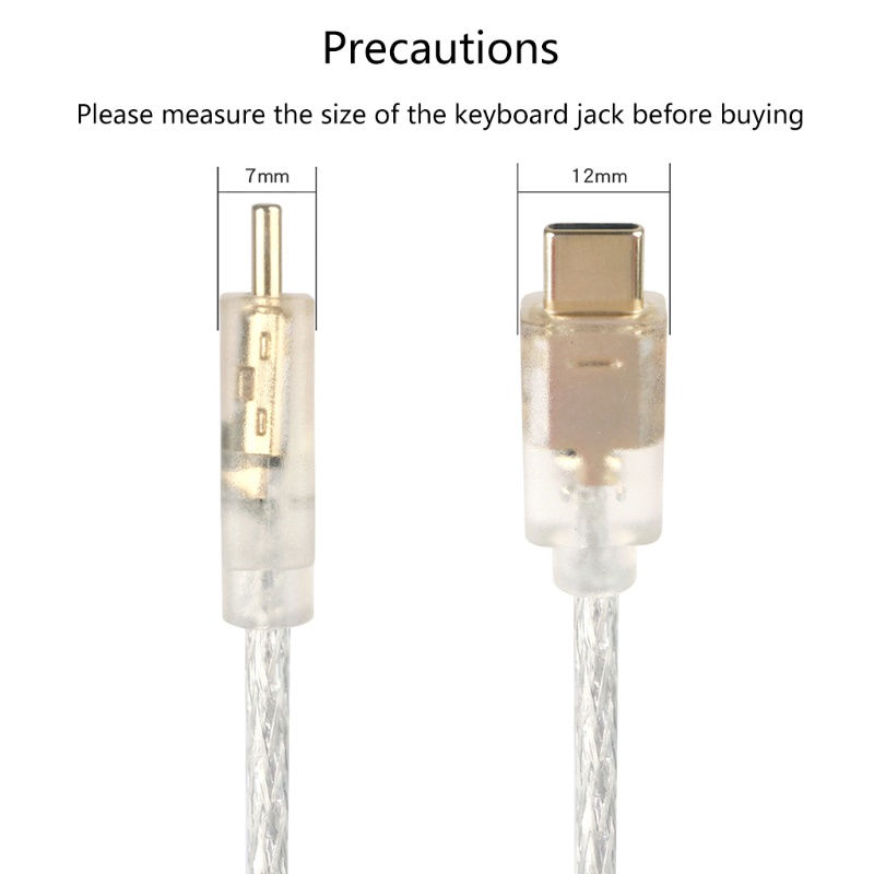 Dây Cáp Bàn Phím Cơ USB 2.0 Sang Type-C Mạ Vàng