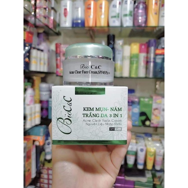 Kem Mụn, Nám, Trắng Da 3in1 Bio C&C 15g