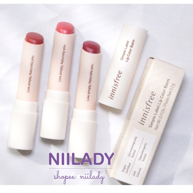 Son dưỡng có màu Innisfree Simple Label Lip Color Balm