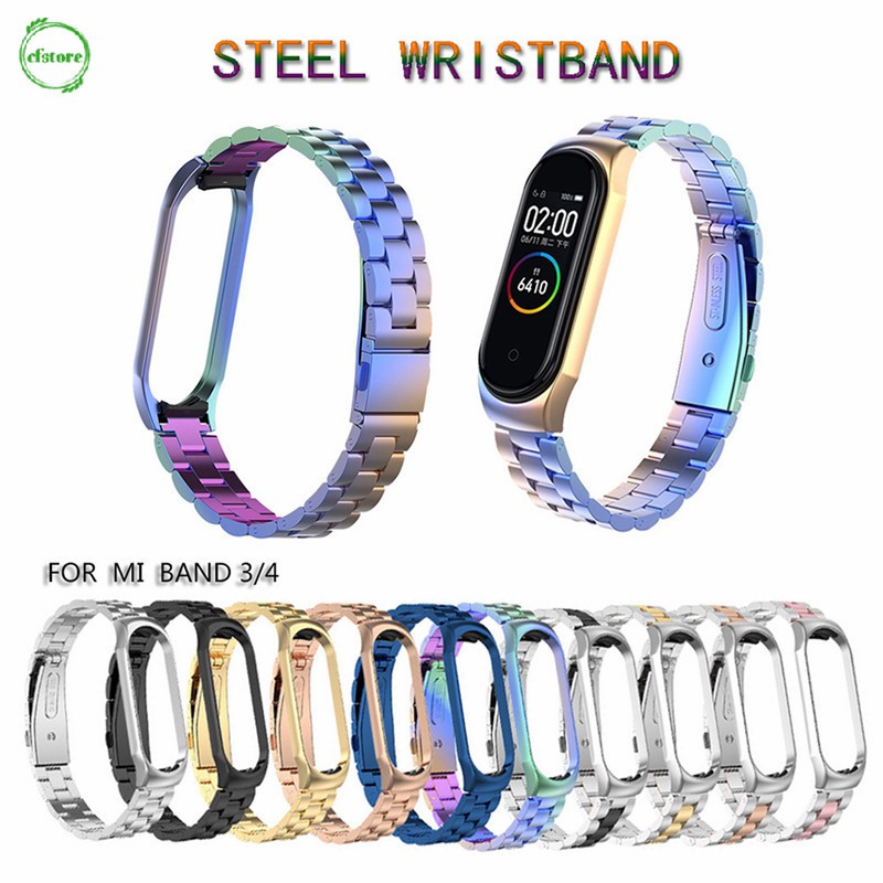 Dây kim loại 10 màu thay thế cho Xiaomi Mi Band 3/4